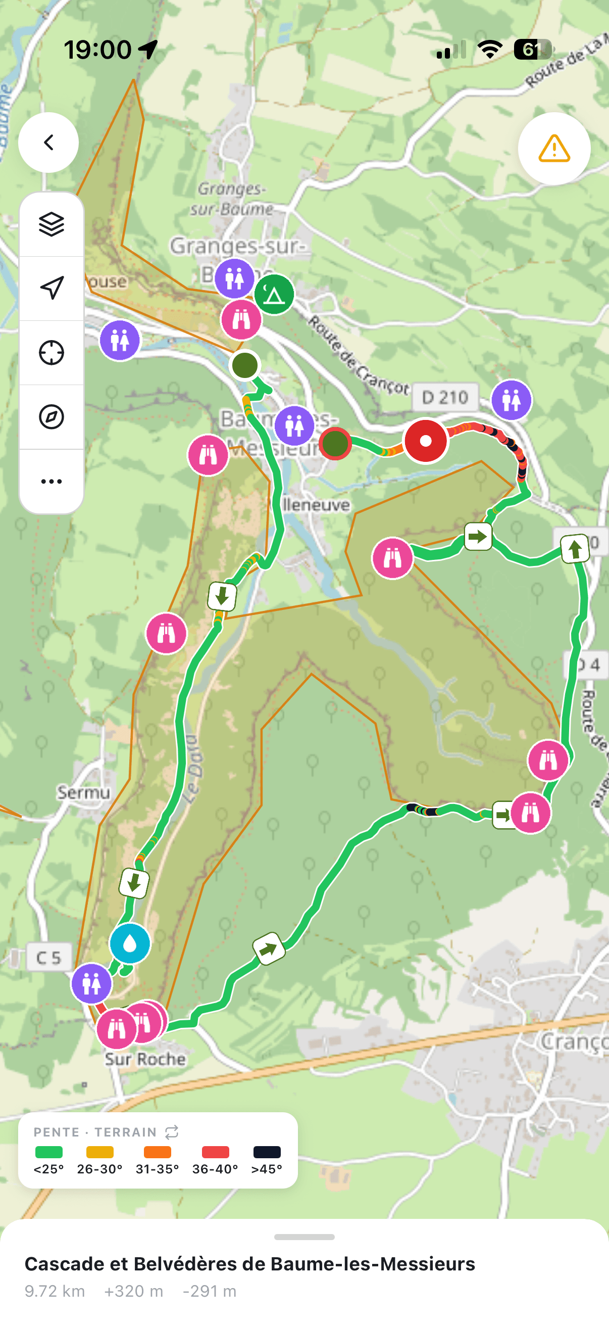 GPS trace