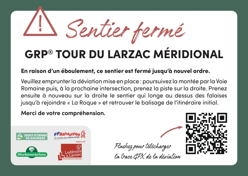 Randonnée Déviation GRP®Tour du Larzac Méridional - secteur cirque du Bout du Monde · Saint-Étienne-de-Gourgas