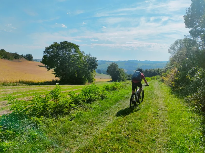 VTT N°6 Bleu: Vallée de la Gesse et de Larjo · Péguilhan