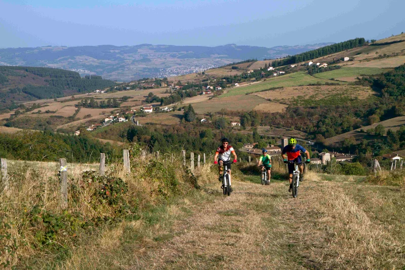 VTT VTT n°15 - Sainte-Croix-En-Jarez - Difficulté bleu · Pavezin