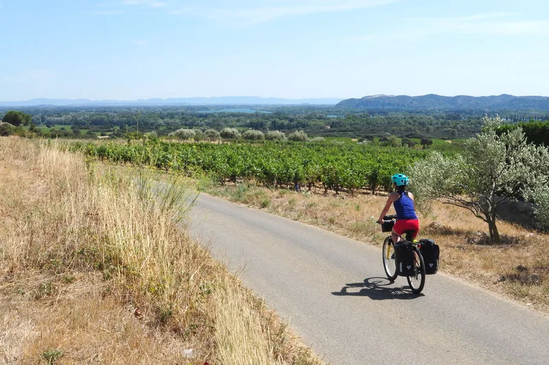 Vélo de route EV17 - ViaRhôna à vélo - Étape 18 - Caderousse > Avignon · Caderousse