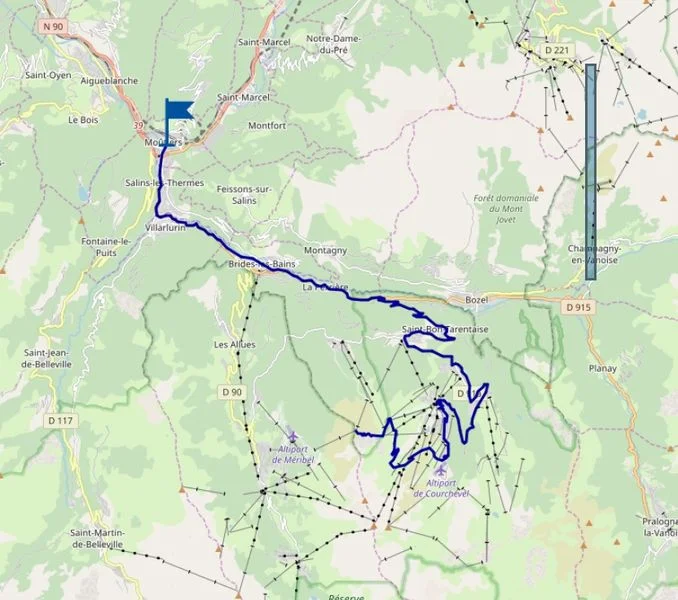 Vélo de route Moûtiers - Col de la Loze (Courchevel) · Moûtiers