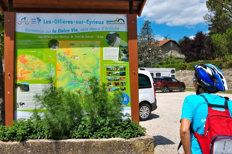 Vélo de route De la Dolce Via au plateau de Vernoux · Les Ollières-sur-Eyrieux