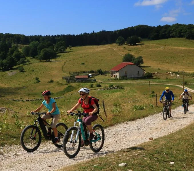 VTT Parcours VTTAE 13 rouge - Le sud du Plateau de Retord - Espace FFC Ain Forestière · Haut Valromey